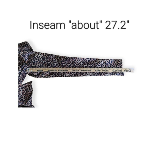 ZARA Leopard Print Stretchy Pants Size 2 Trendy Animal Print Stretch Trousers - Picture 6 of 10